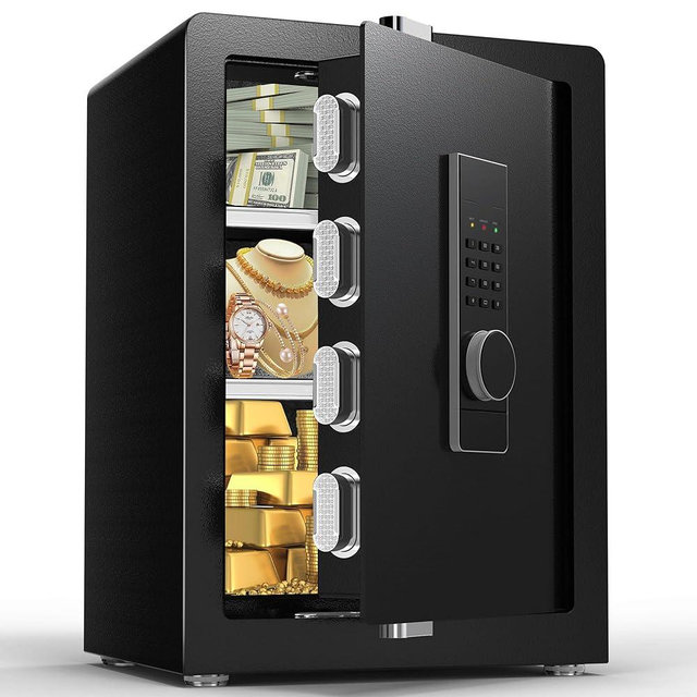 Marcree Safe, 3.0 Cub Sentry Safe Box with Hidden Compartment, Home Safe with Digital Keypad, Large Cabinet Safes with Removable and Adjustable Shelf, Electronic Money Safe for Home Office Hotel