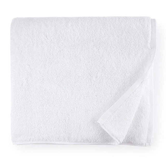 Sferra Sarma Bath Sheet 40" x 70" - 650 GSM, 100% Turkish Combed Cotton - Elegant Solid Design Towel - Super Soft, Ultra-Absorbent, and Quick Dry Towels for Bathroom - White