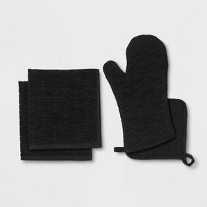 Black Kitchen Textile Set - Room Essentials™