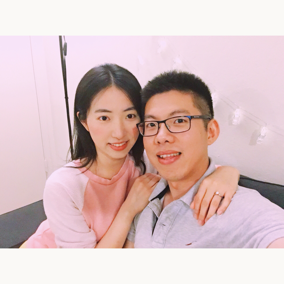 The evening that we got engaged, with the promise of starting a wonderful journey together