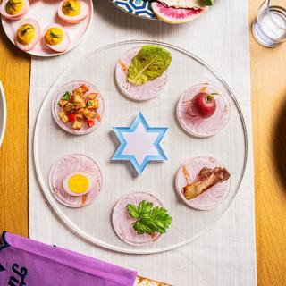 Passover Swirl Acrylic Seder Plate