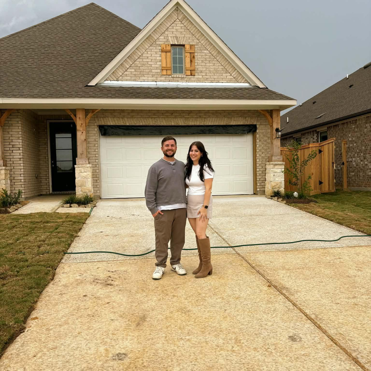Purchasing our first home together.