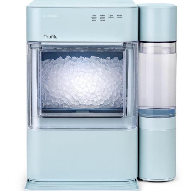 GE Profile™ Opal™ 2.0 Nugget Ice Maker with 1 Gallon XL Side Tank & ice Scoop, 38lbs of chewable Pellet ice Daily, Wi-Fi Connected, Moonstone Blue