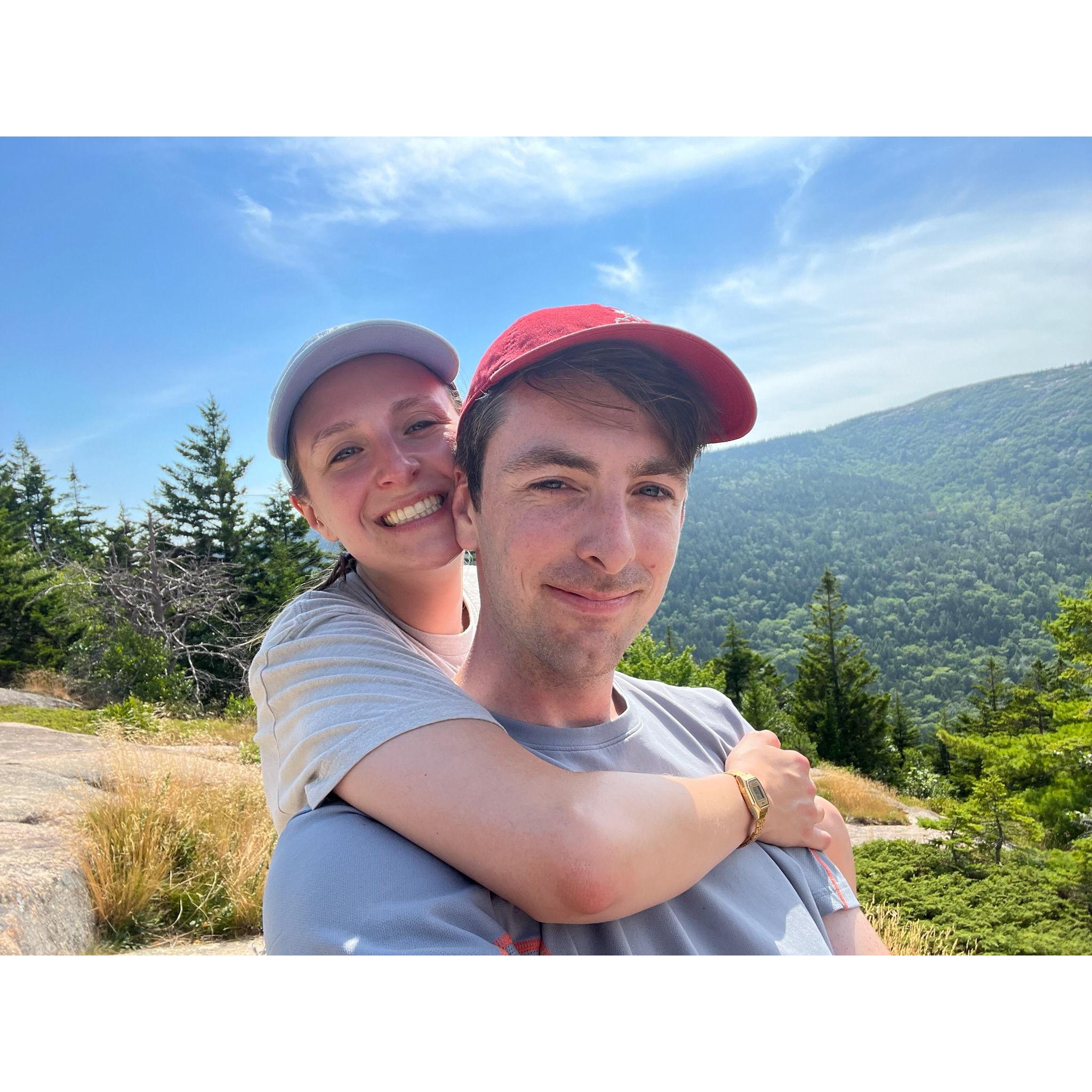 "One of the many, many hikes that we do all the time because we're big hikers" (Acadia, Maine; July 24, 2022)