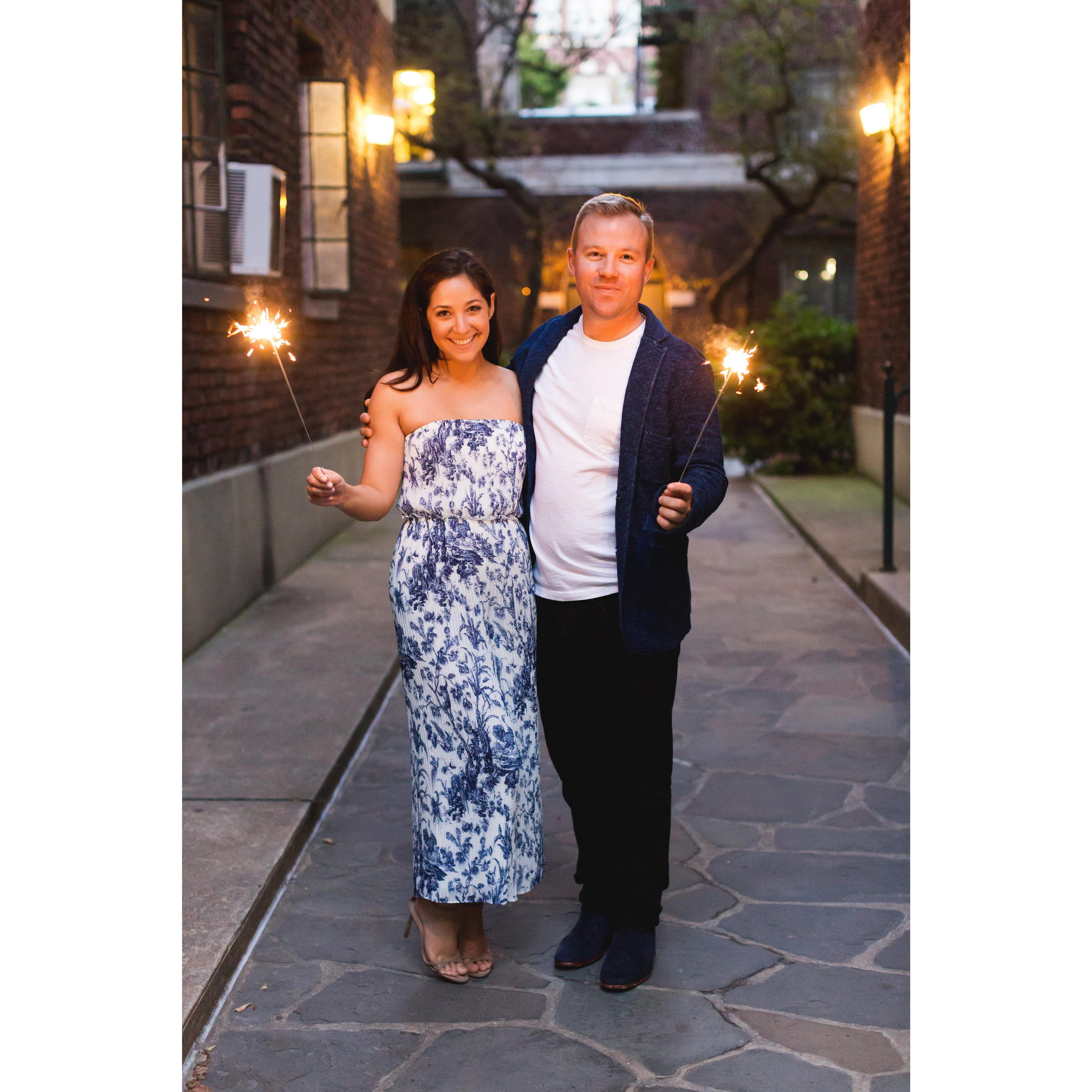Sparklers in the West Village