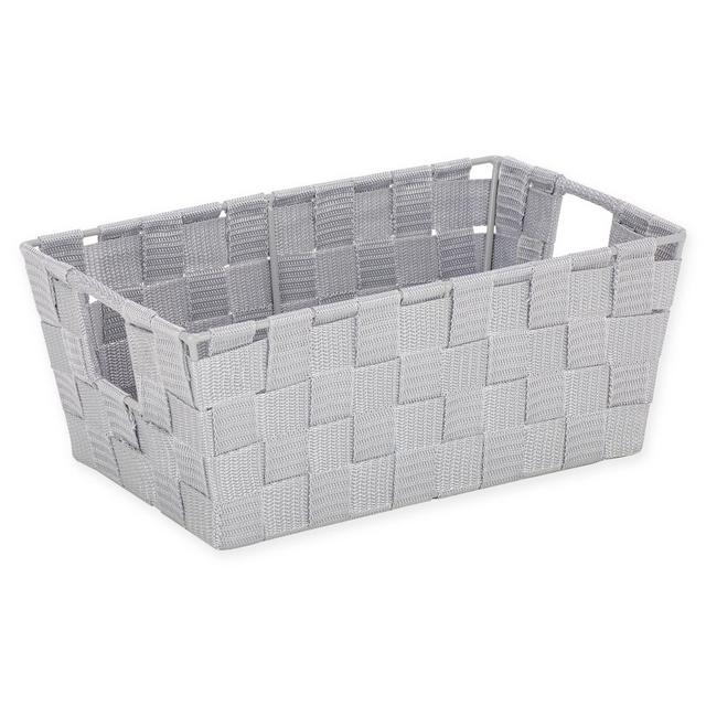 ORG Small Woven Strap Accessory Storage Tote in Light Grey