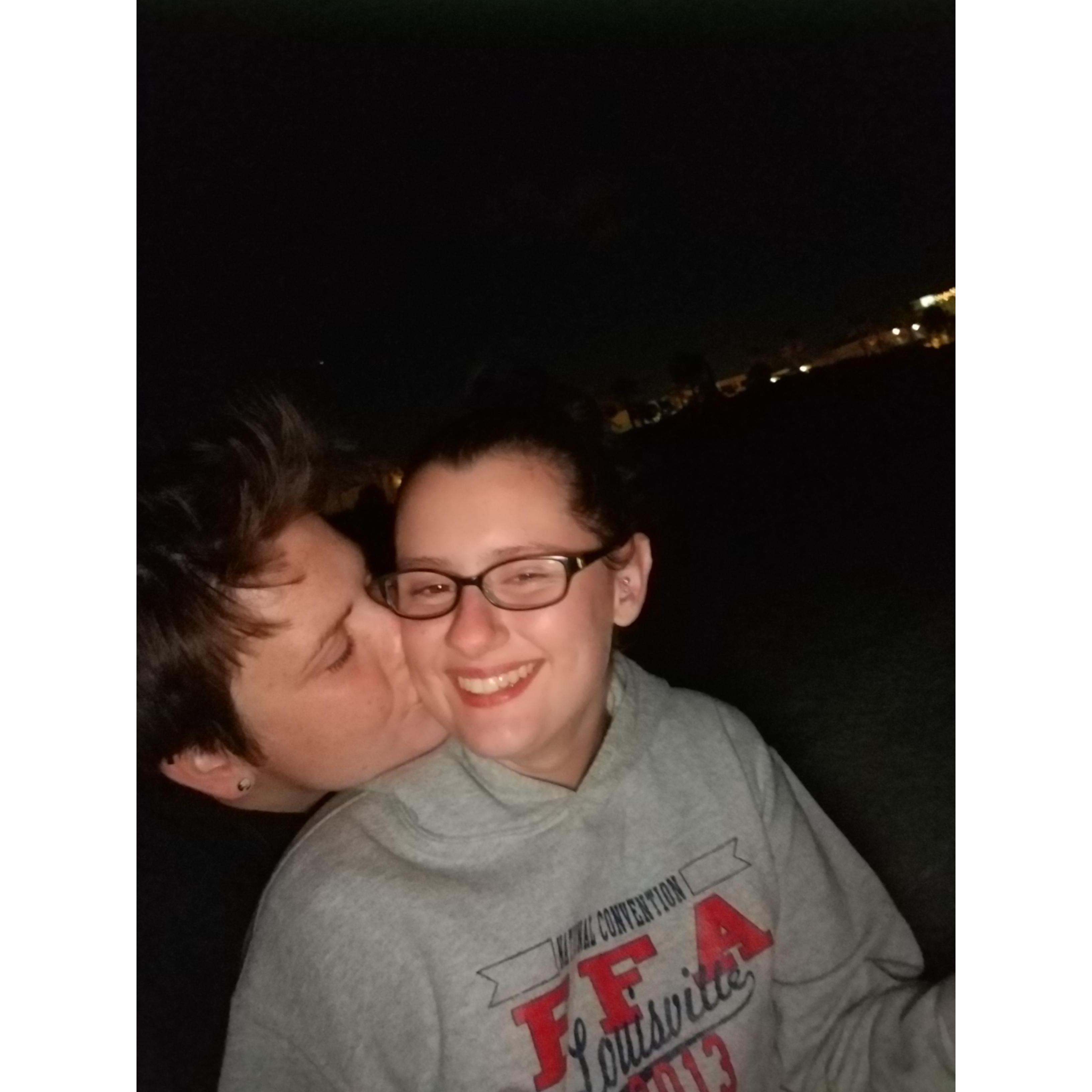 On the beach for the promise ring :)