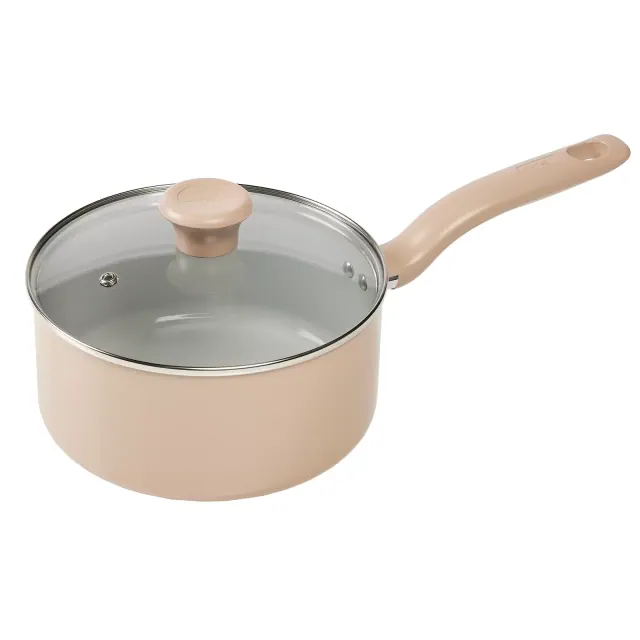 T-Fal 3qt Simply Cook Ceramic Sauce Pan Beige