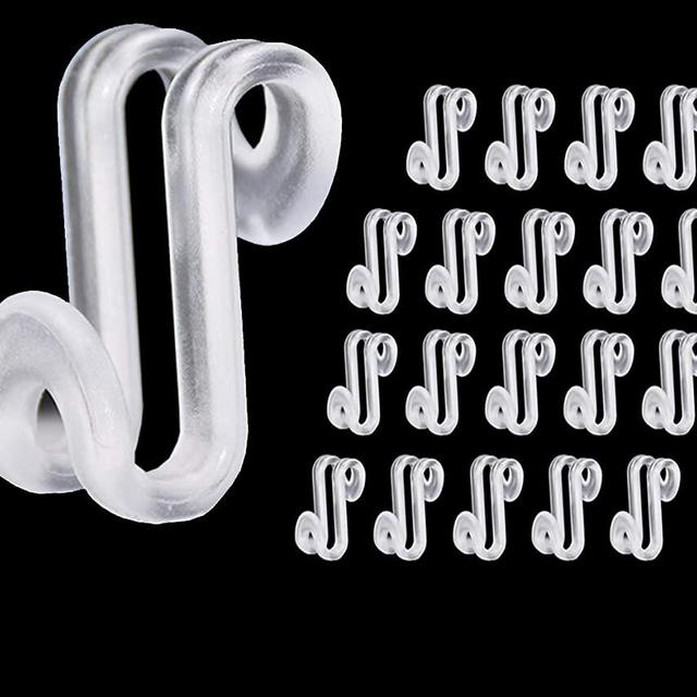 Kclongvs 60 Pcs Clothes Hanger Connector Hooks, Mini Cascading Hanger Hooks for Velvet Huggable Hangers, Wooden Hangers, Heavy Duty Space Saving for Closet (Clear)