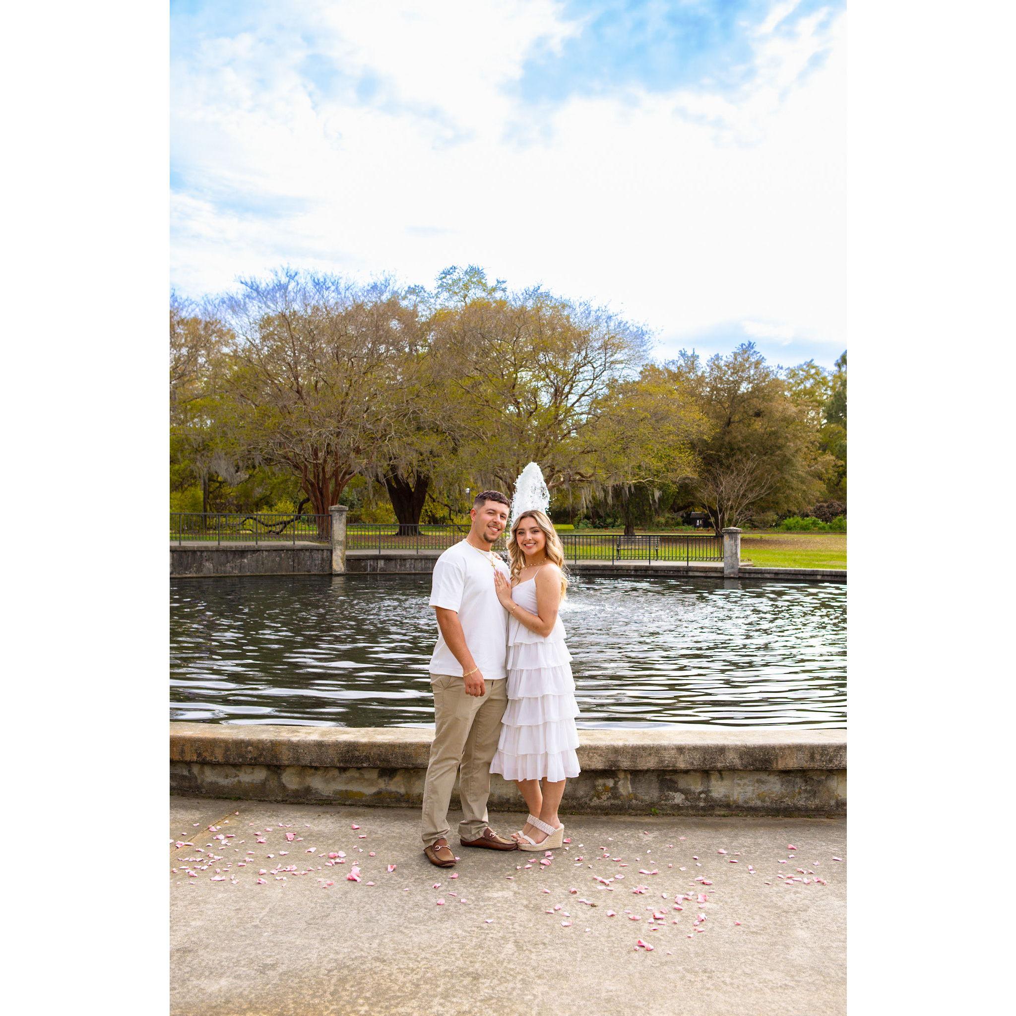 Seconds before getting engaged!! Mariana had no idea he was going to propose but she felt Gabe's heartbeat going too fast lol