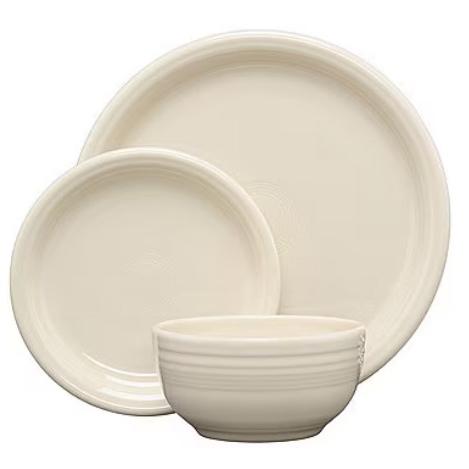 Fiesta Bistro Coupe 3-Piece Place Setting, Service For 1 - Linen