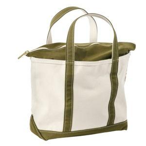 Boat and Tote, Zip-Top, Medium, Regular Handles (Olive)