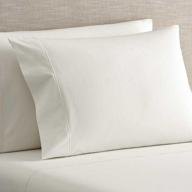PB Classic 400-Thread-Count Organic Percale Sheet Set, Cal King, Classic Ivory