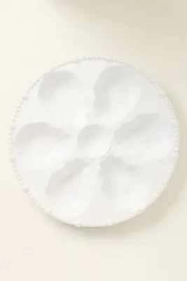 Perla Stoneware Oyster Plate