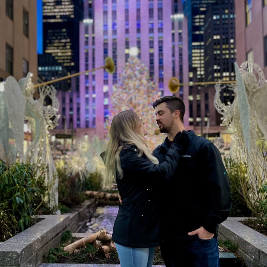 Both of our first time in New York City at the Rockefeller Center! January 6, 2023.