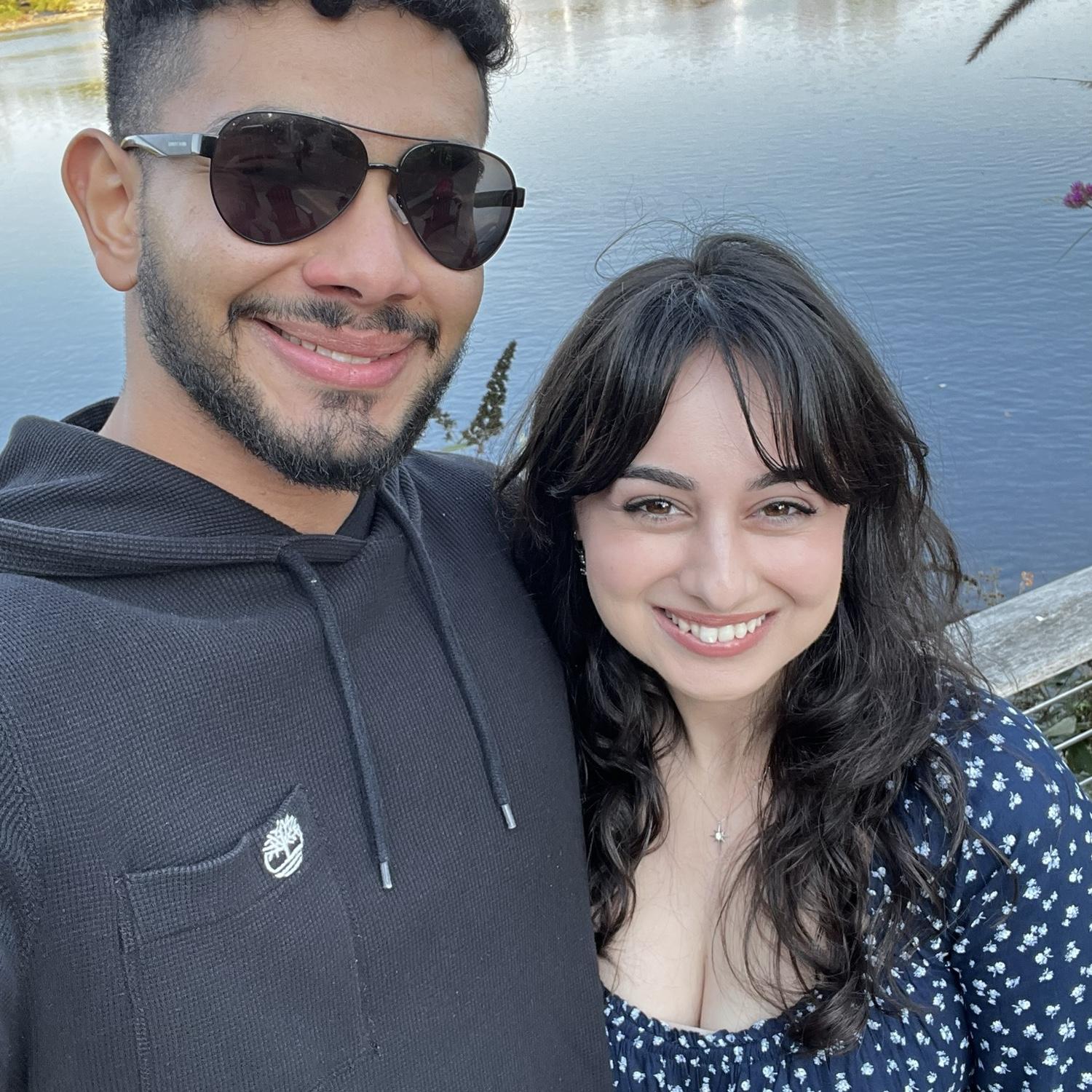 Our first photo together! This was a day trip to New Hope, PA.