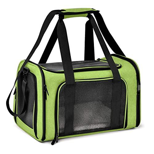 Henkelion Cat Carriers Dog Carrier Pet Carrier for Small Medium Cats Dogs Puppies of 15 Lbs, TSA Airline Approved Small Dog Carrier Soft Sided, Collapsible Puppy Carrier - Black Grey Pink Purple Blue