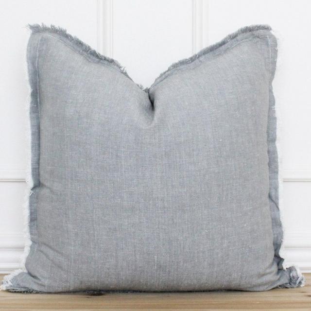 Stone Gray Fringe Pillow Cover • 20 x 20 Pillow Cover • 26 x 26 • Neutral Pillow • Layering Pillow • Decorative Pillow • Throw Pillow