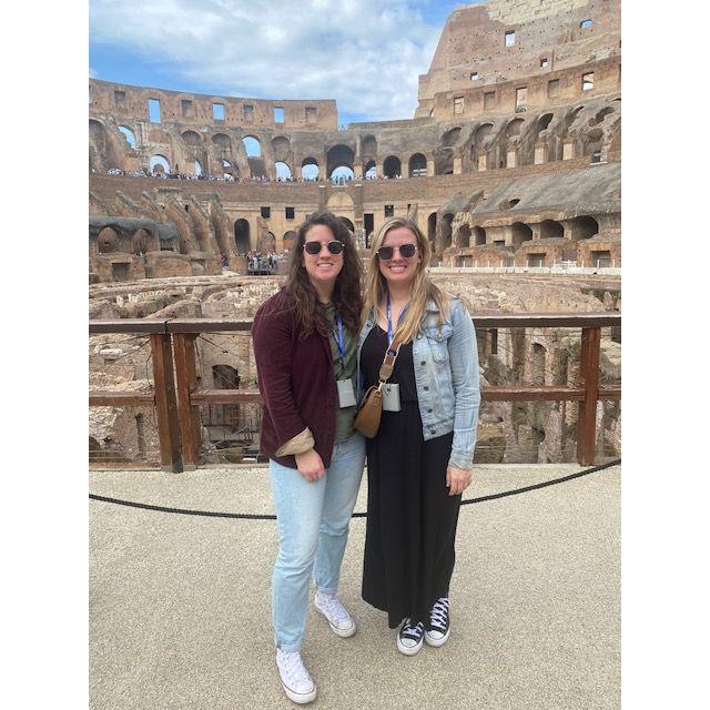 At the Colosseum in Rome, Italy.