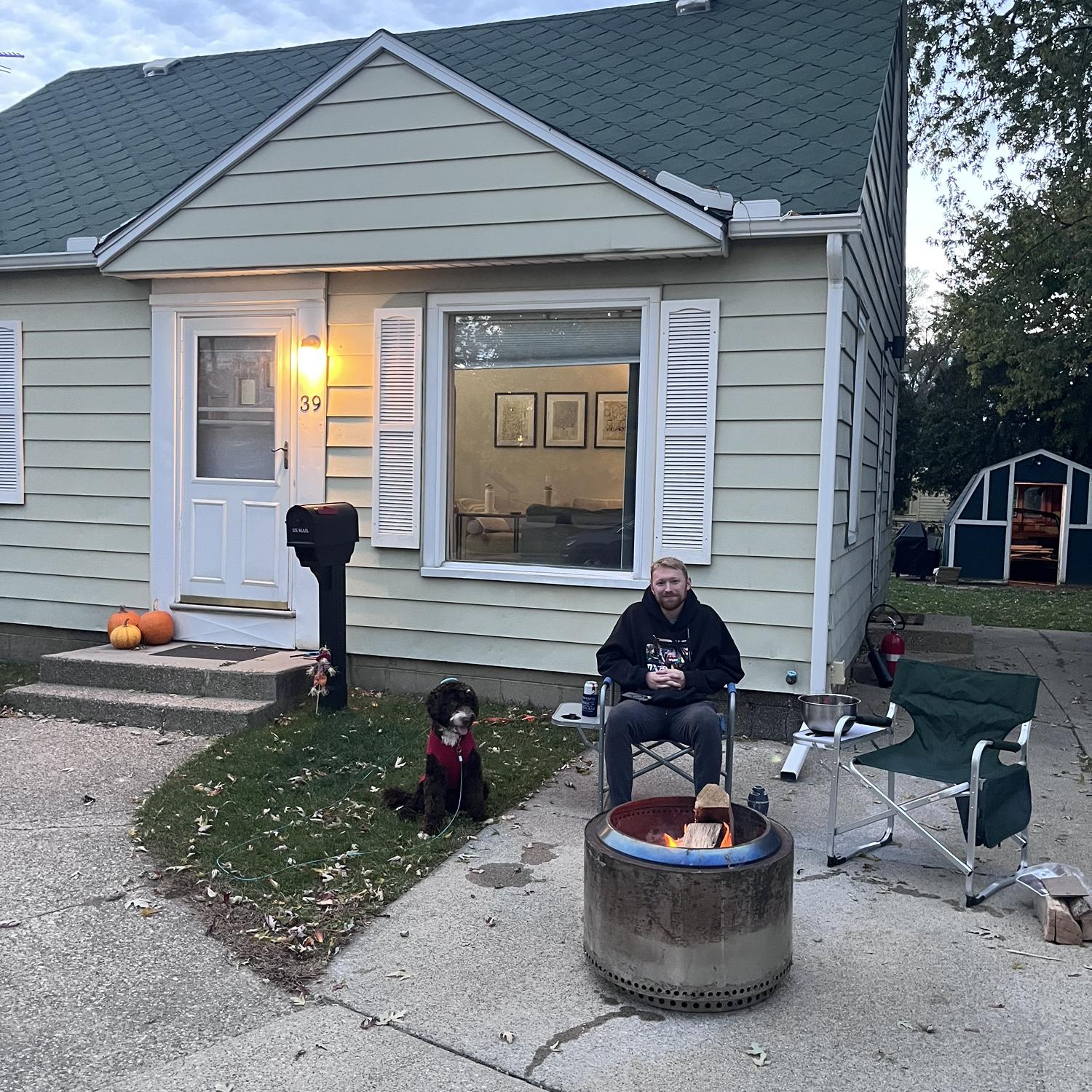 Our first Halloween handing out candy from our home - October 2025!