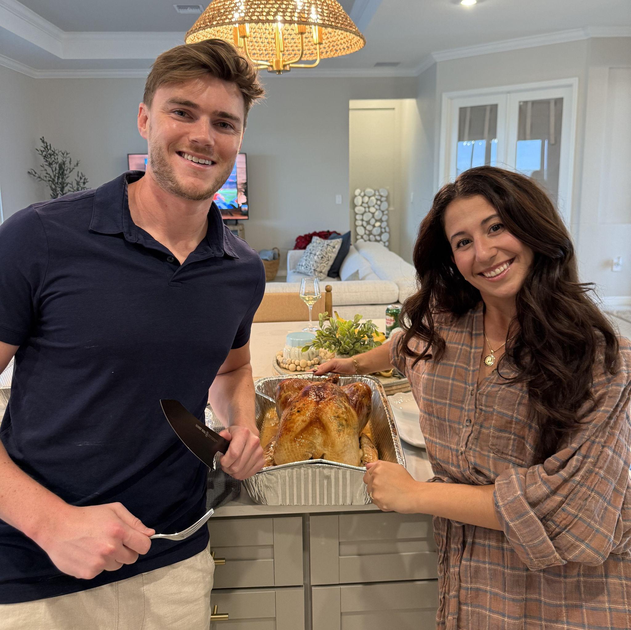 We made a turkey together for the first time!