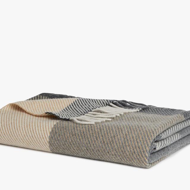 Plaid Merino Throw