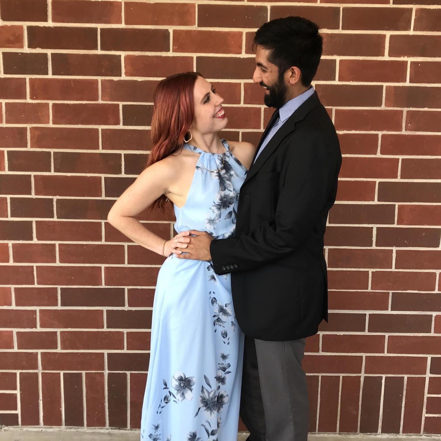 Grinning like fools down in Iowa with Sunny's family. (Family wedding July 2019)