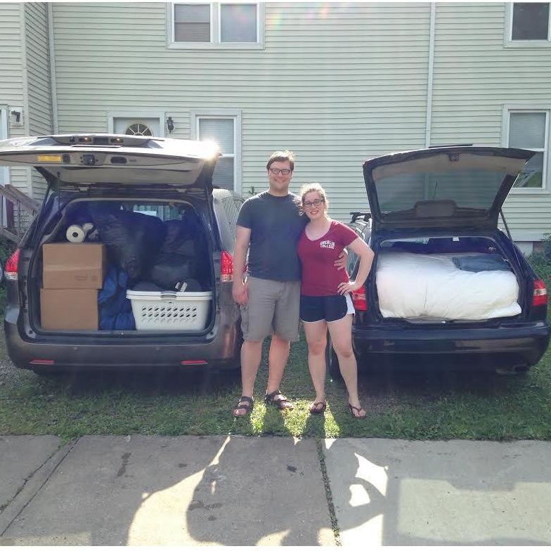 Packed and preparing to leave Oberlin, Ohio on route to our new home in California, 2015