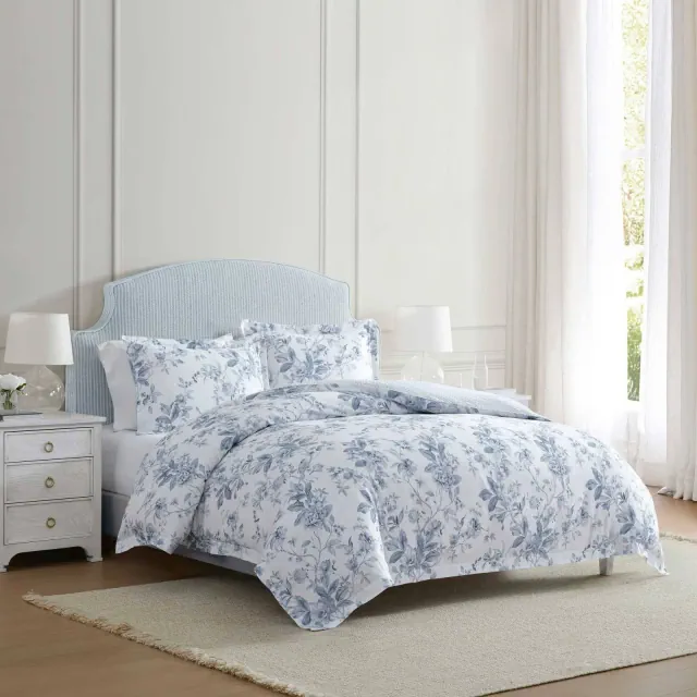 Martha Stewart Full/Queen Duvet Set Songbird Blue