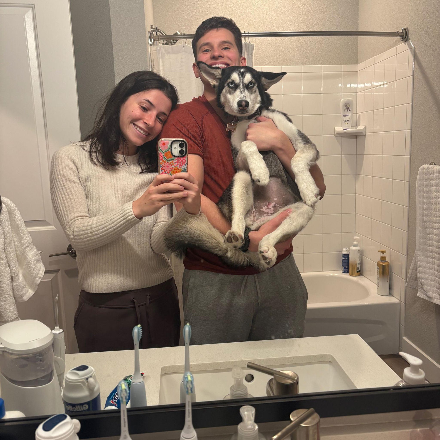 Our first family picture with our Miller