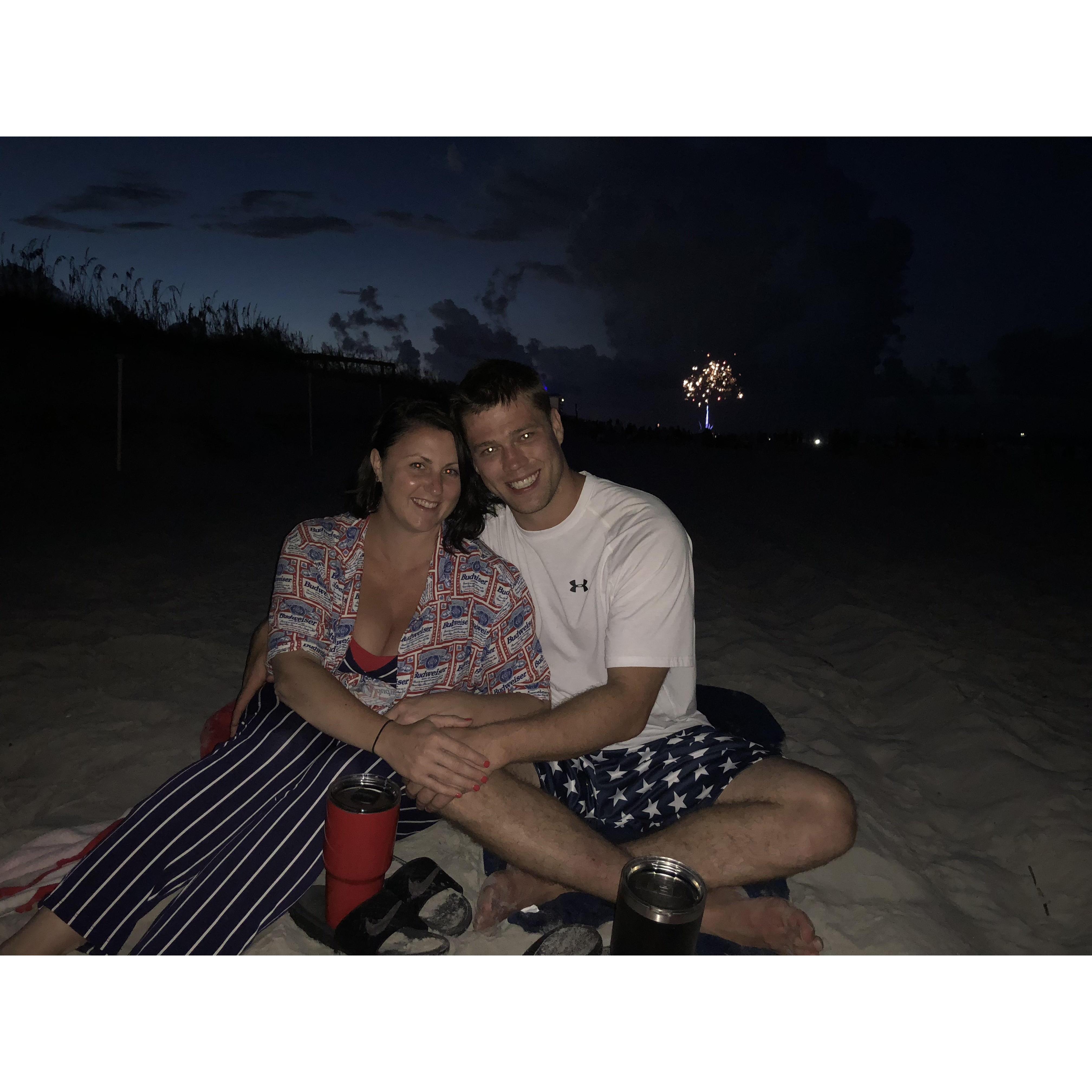 Watching the 4th of July fireworks