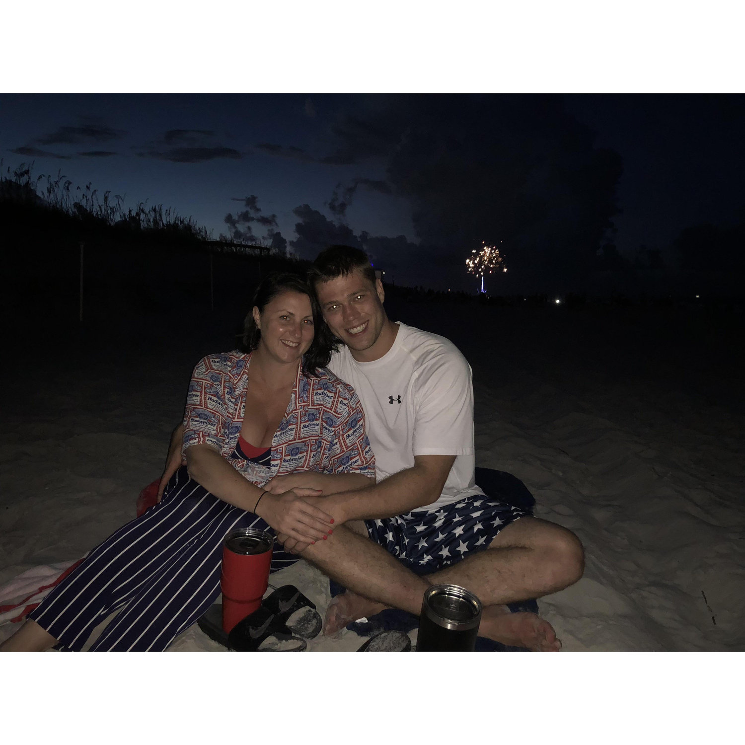 Watching the 4th of July fireworks