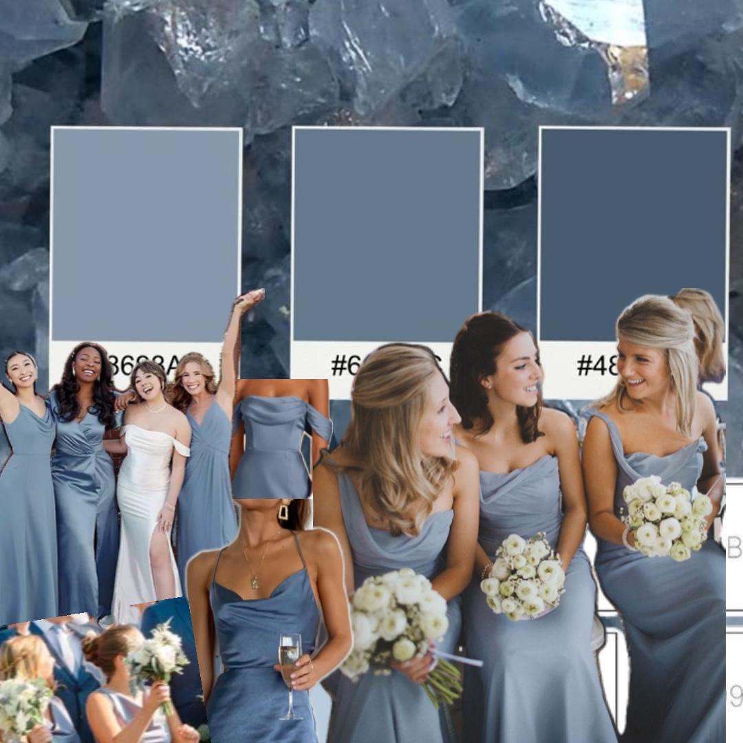 Women Dusty blue inspo color!