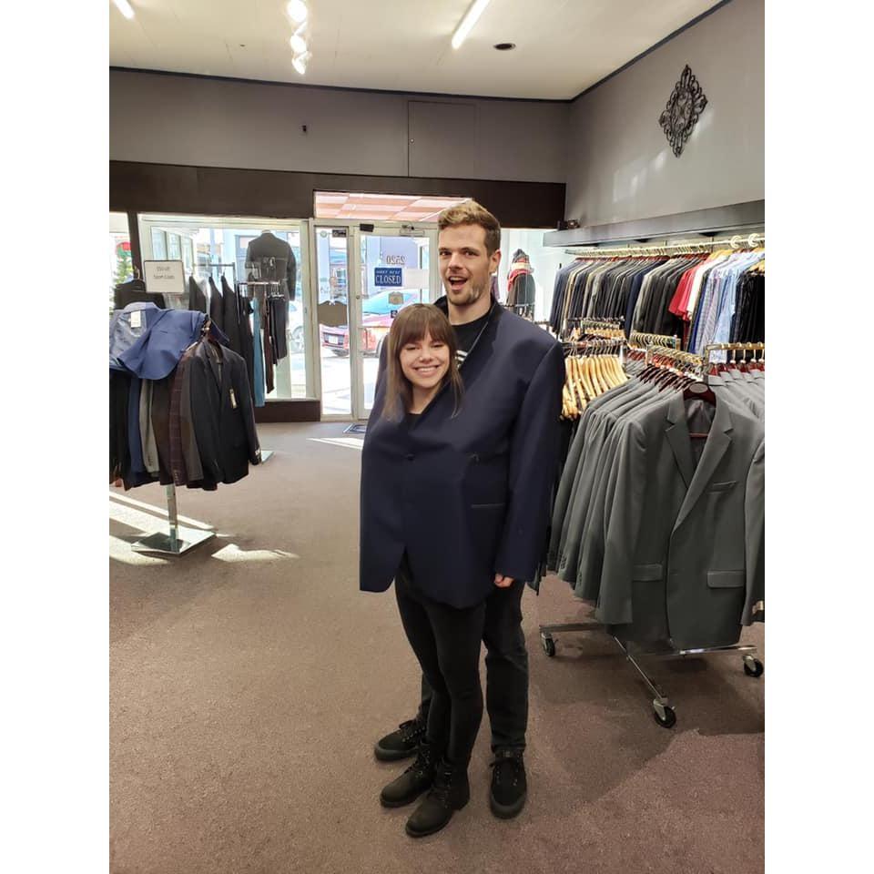 Shout out to Steven for letting us try on jackets at his store in Nebraska!