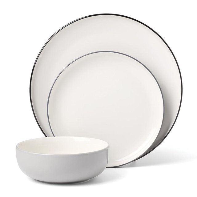 Oneida 897980 24/7 Colors 12-Piece Dinnerware Set, Pumice