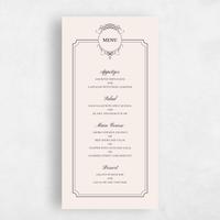 Beige Wedding Menu - Malta