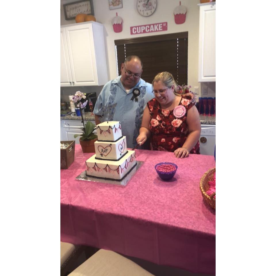 I hated having to cut into this beautiful cake but the flavors made it worth it!