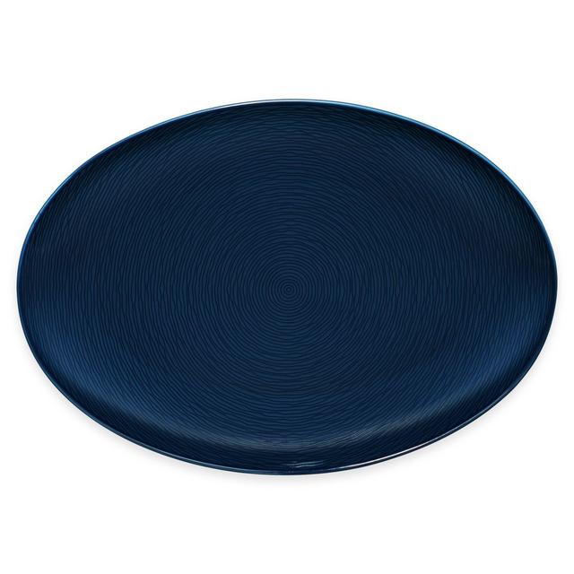 Noritake® Navy on Navy Swirl 16-Inch Oval Platter