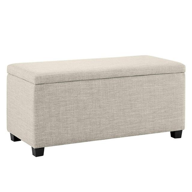 AmazonBasics 35.5"L Storage Bench Ottoman, Beige
