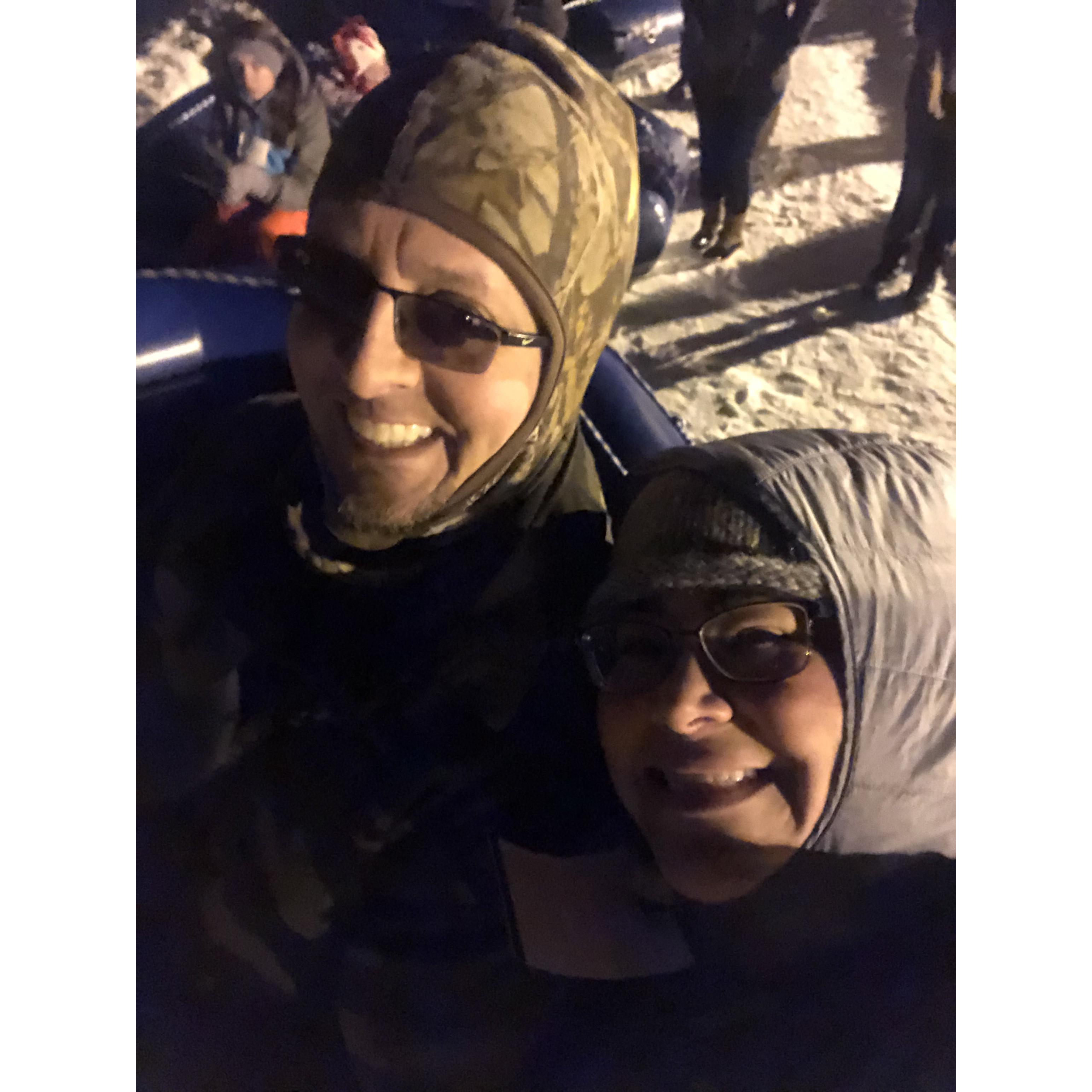 Our first picture together... 
Snowtubing at Blue Mountain Resort, Palmerton, PA
February 2019