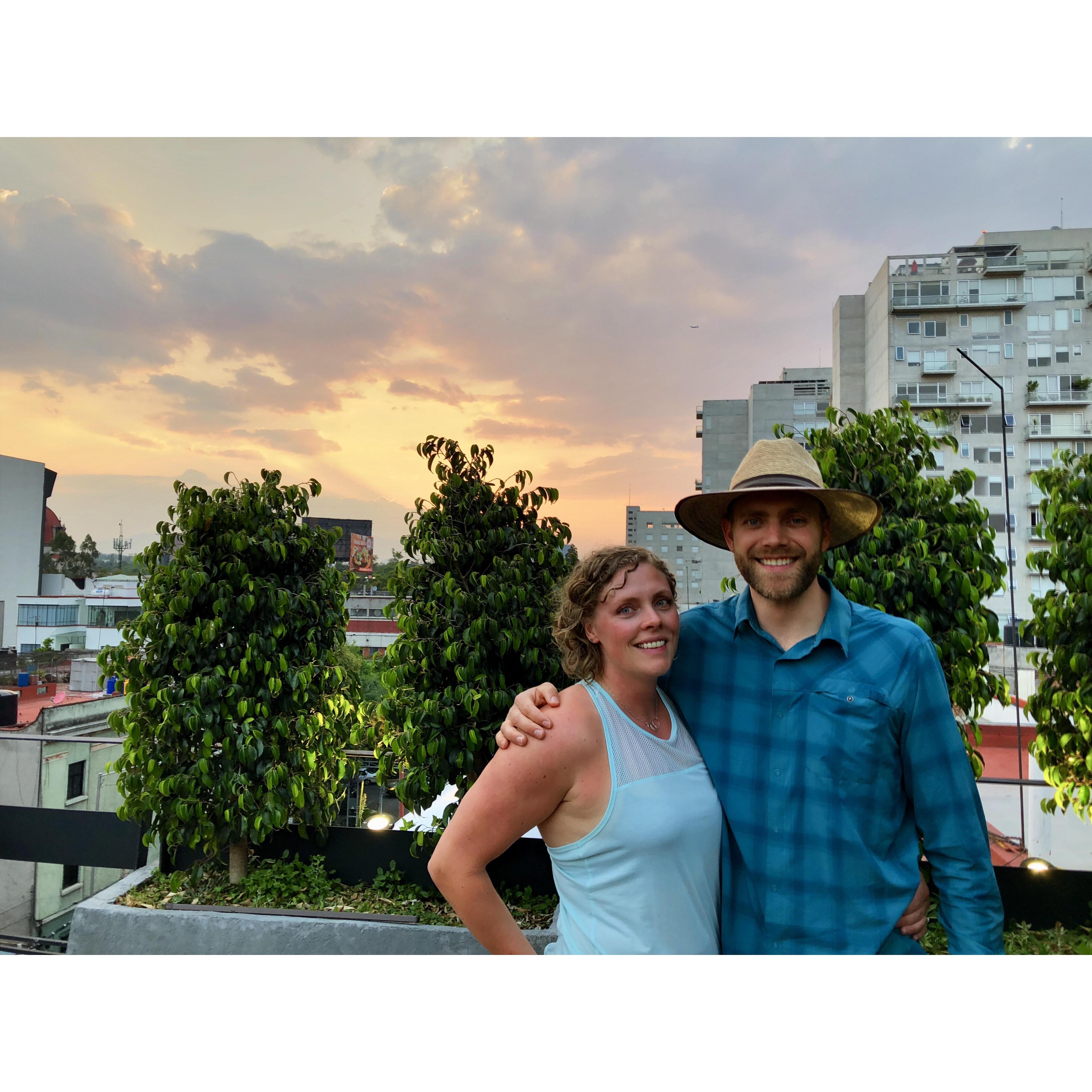 Rooftop sunsets in Mexico City