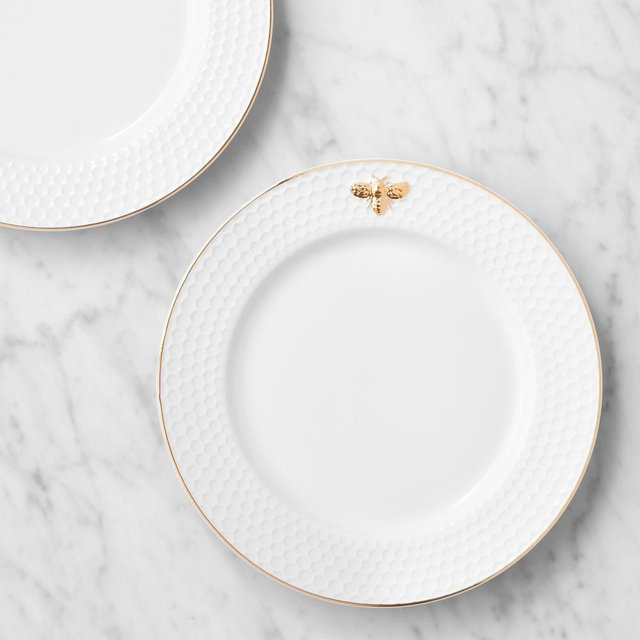 Honeycomb Embossed Salad Plates, Set of 8