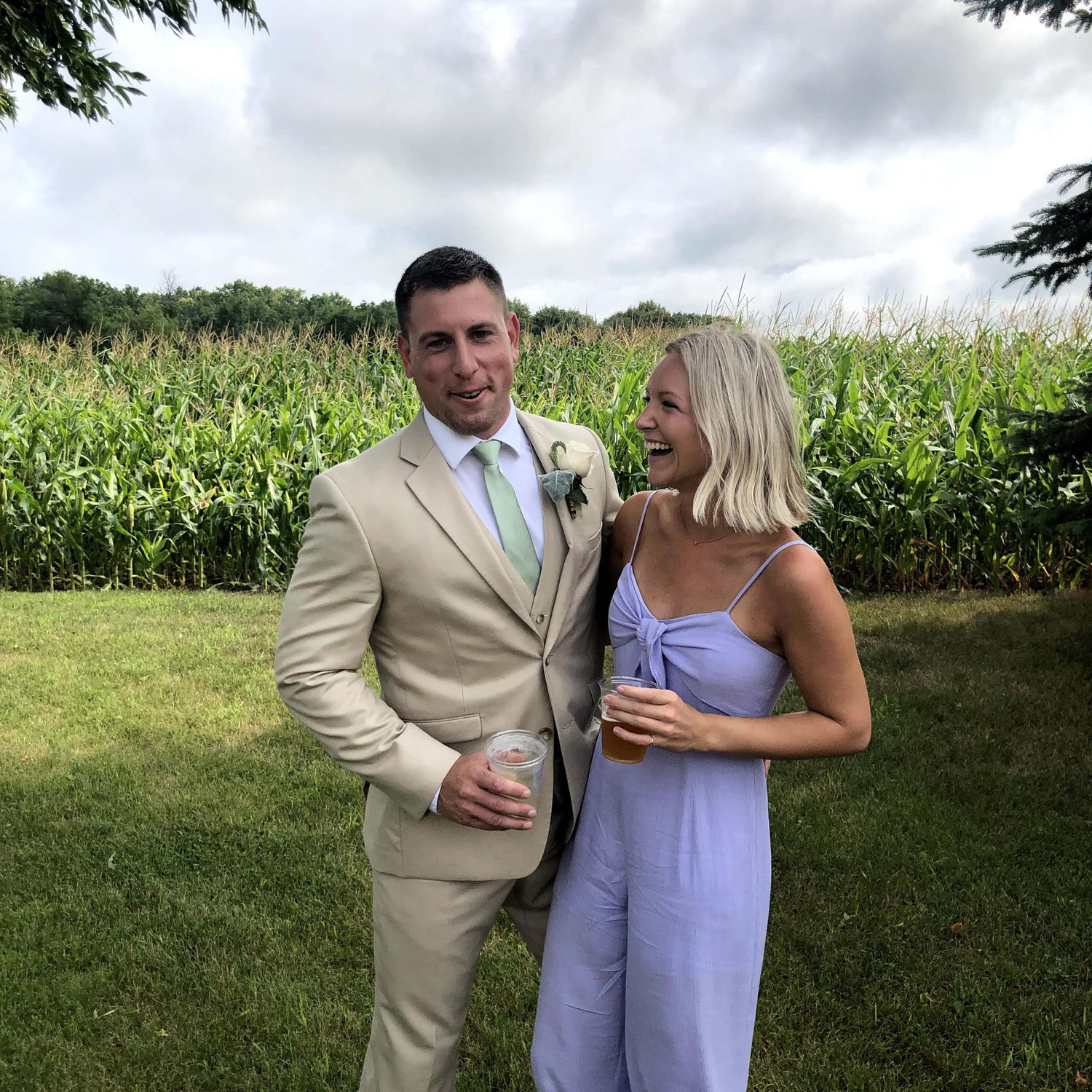 All dressed up for Joe and Allison's wedding!