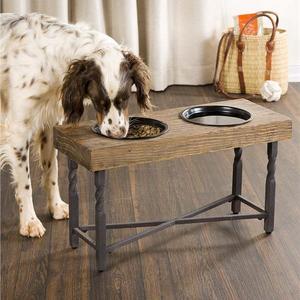 SMALL Deep Creek Dog Feeding Station with Bowls