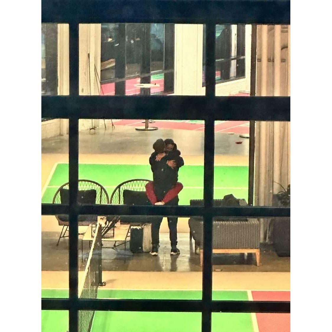 Our very first pic together - sneakily taken across the street from a friend :)