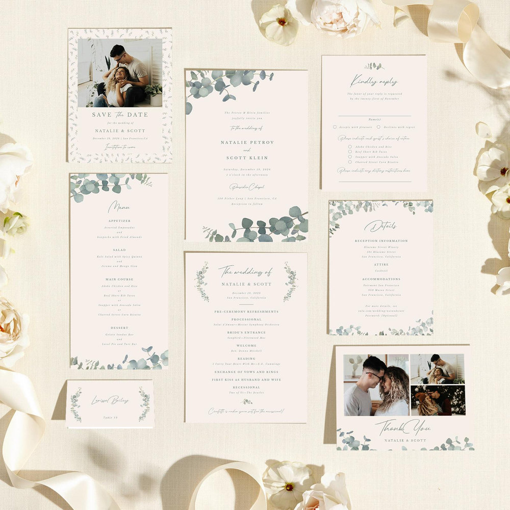 Verde Classic | White | Zola Wedding Invitations