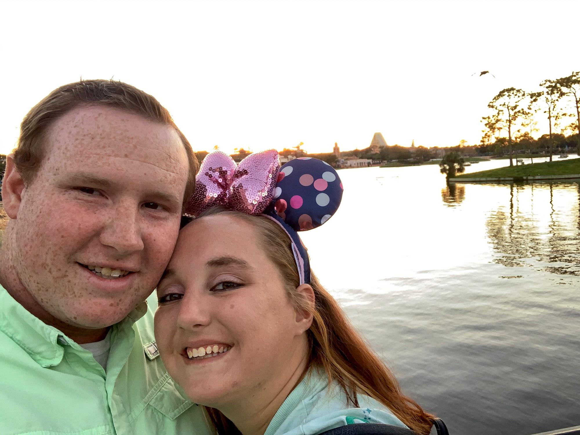 We loved watching the sunset over Epcot!