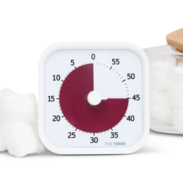 TIME TIMER Home MOD - 60 Minute Visual Timer - Homeschool, Study Tool, Task Focus, and Meetings with Silent Operation