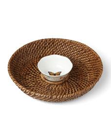 Lenox Butterfly Meadow Family Style Chip & Dip Server