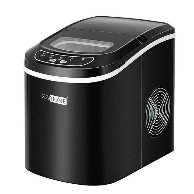 VIVOHOME Electric Portable Compact Countertop Automatic Ice Cube Maker Machine 26lbs/day Black ETL Listed